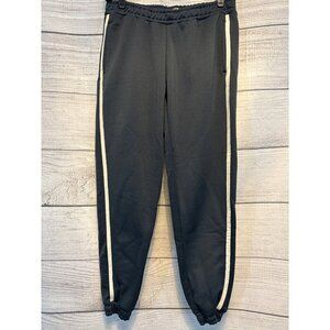 Billabong White Side Stripe Black Sweatpants